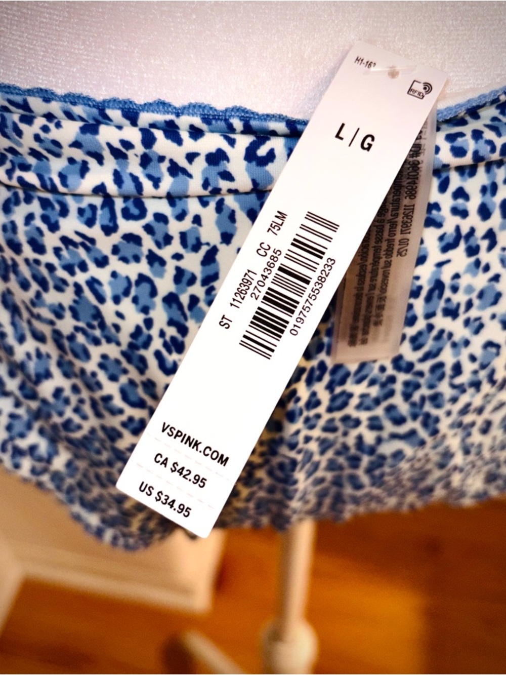 NWT 🌀🩵 VS PINK Blue Leopard Bikini Set - Picture 11 of 15